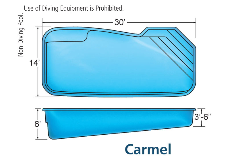 Viking Carmel In-ground swimming pool installation by Seattle pool builder